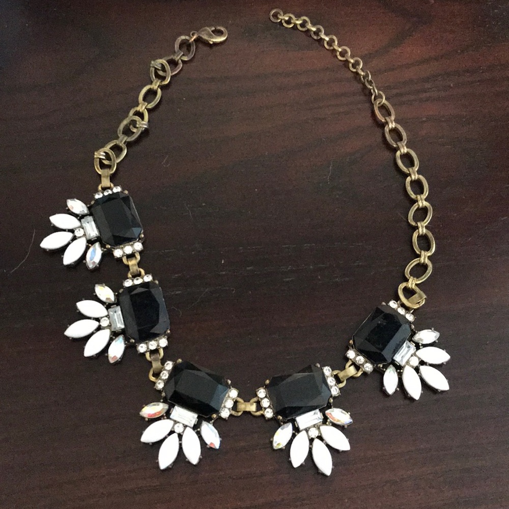 Black and white statement necklace